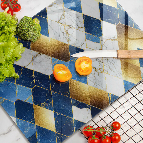 Cubre encimera Rombos de mármol dorado