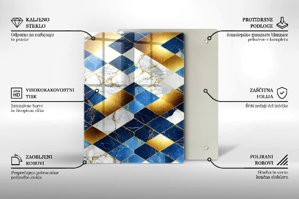 Cubre encimera Rombos de mármol dorado