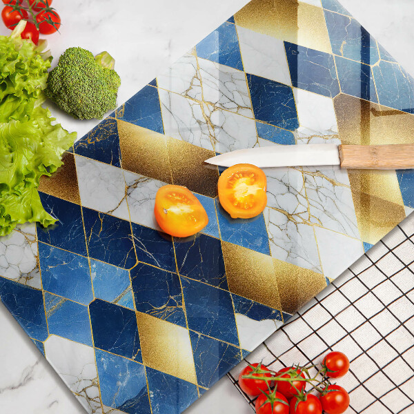Cubre encimera Rombos de mármol dorado