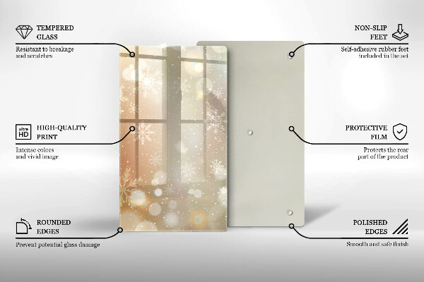 Cubre encimera Copos de nieve