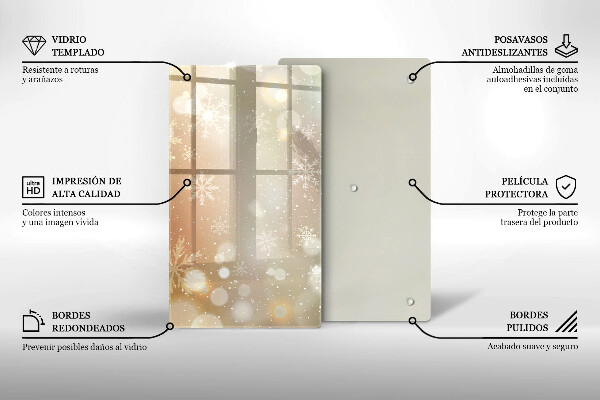 Cubre encimera Copos de nieve