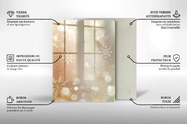 Cubre encimera Copos de nieve