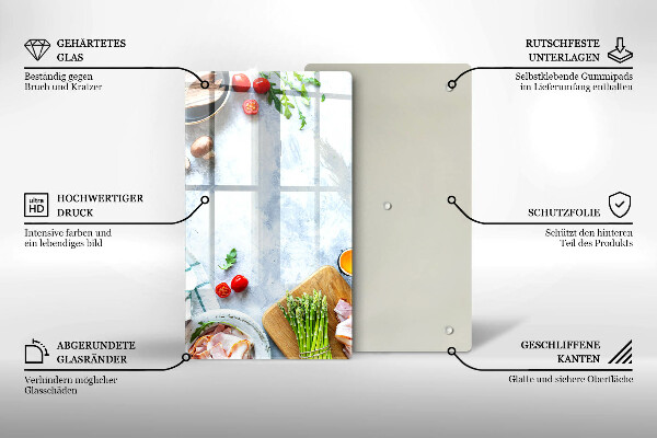 Cubre encimera Ingredientes en la cocina