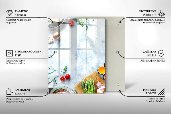 Cubre encimera Ingredientes en la cocina