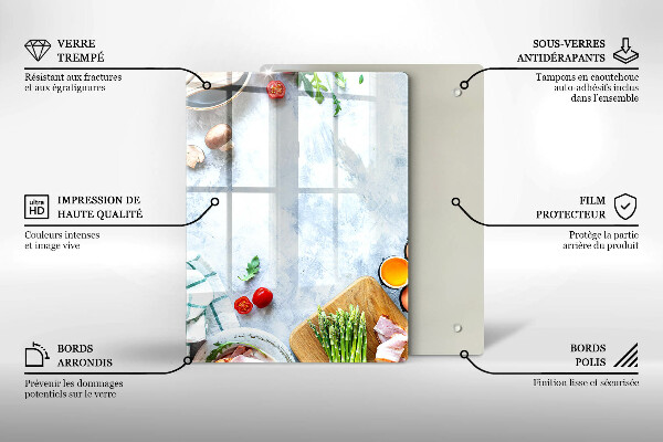 Cubre encimera Ingredientes en la cocina