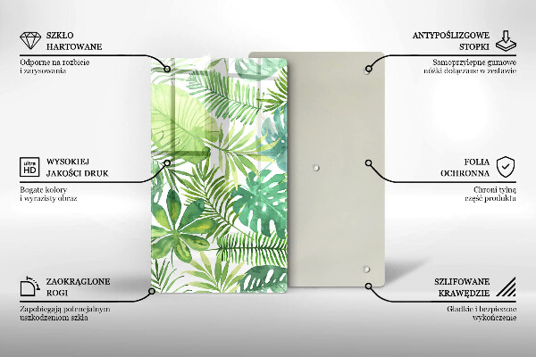 Cubre encimera Hojas boho acuarela