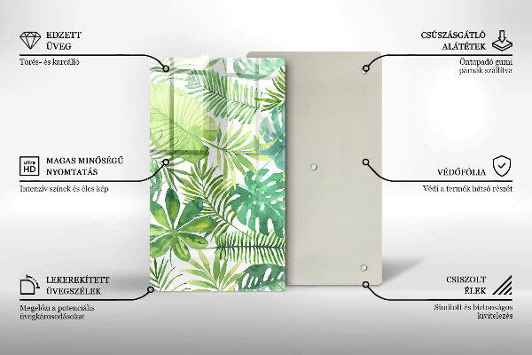 Cubre encimera Hojas boho acuarela