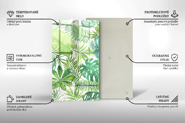 Cubre encimera Hojas boho acuarela