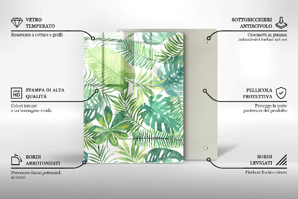 Cubre encimera Hojas boho acuarela