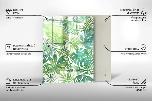 Cubre encimera Hojas boho acuarela