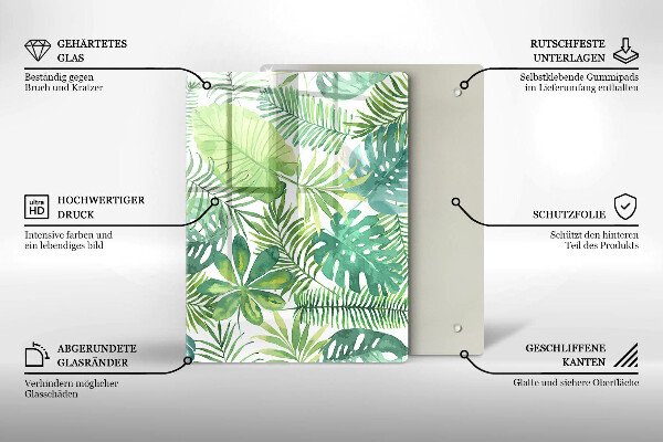 Cubre encimera Hojas boho acuarela