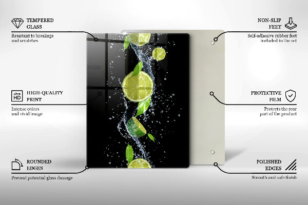 Cubre encimera Limas jugosas en agua