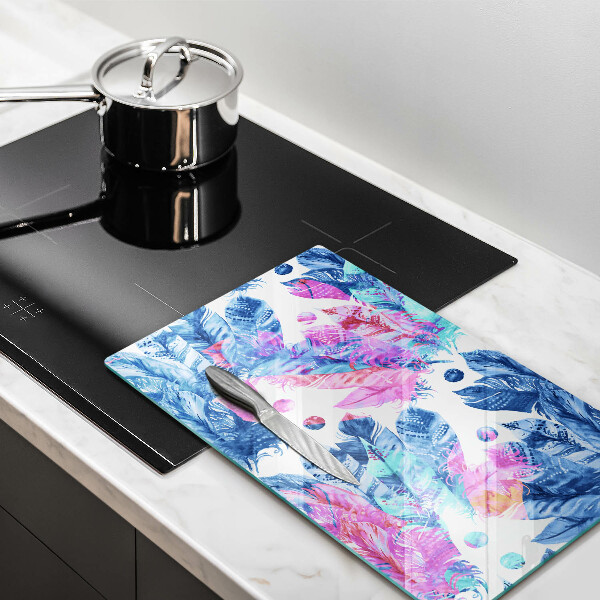 Cubre encimera Ilustración boho de plumas