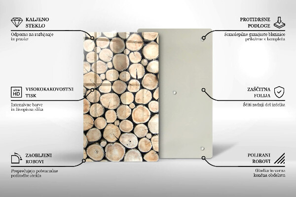 Cubre encimera Troncos de madera