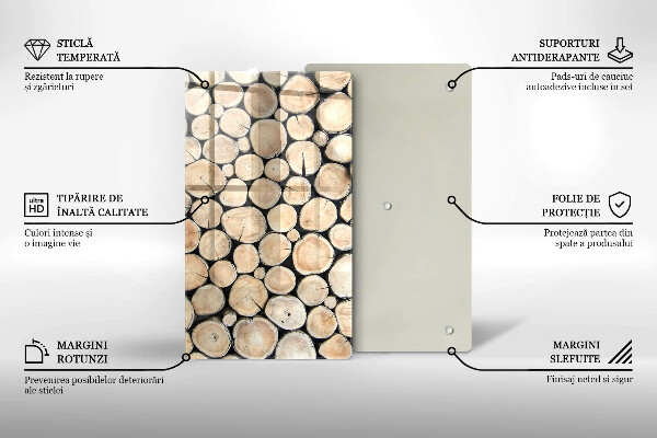 Cubre encimera Troncos de madera
