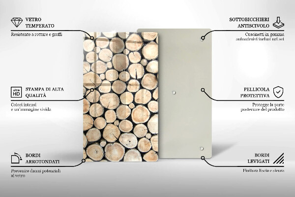 Cubre encimera Troncos de madera