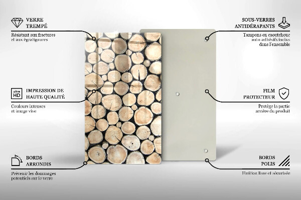 Cubre encimera Troncos de madera
