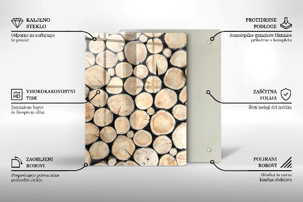 Cubre encimera Troncos de madera