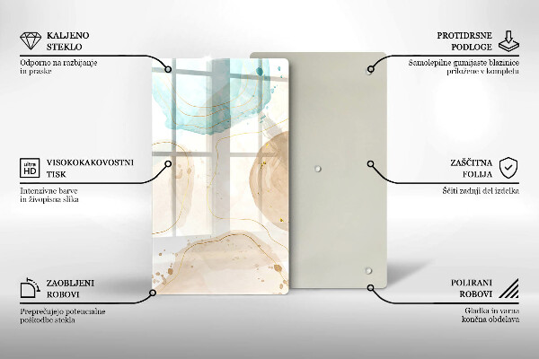 Cubre encimera Manchas boho y oro.