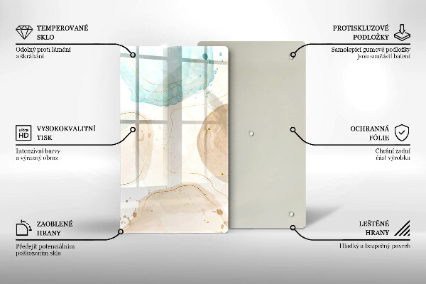 Cubre encimera Manchas boho y oro.