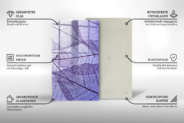 Cubre encimera Hojas con venas