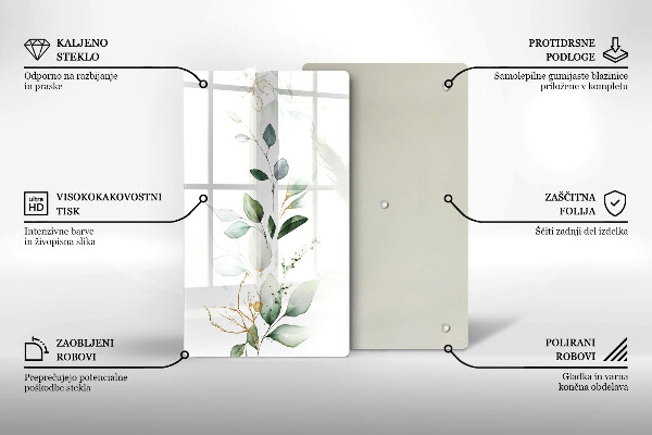 Cubre encimera Hojas de acuarela