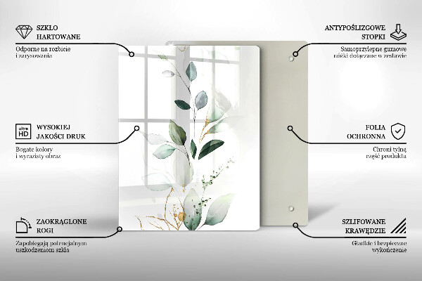 Cubre encimera Hojas de acuarela