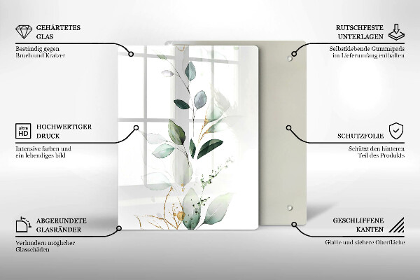 Cubre encimera Hojas de acuarela