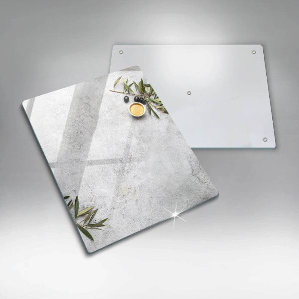 Cubre encimera Aceitunas sobre hormigón