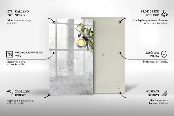 Cubre encimera Aceitunas sobre hormigón