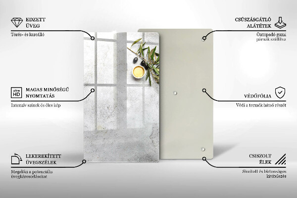 Cubre encimera Aceitunas sobre hormigón