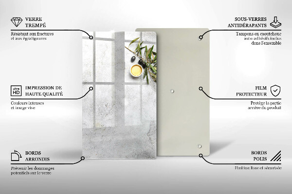 Cubre encimera Aceitunas sobre hormigón