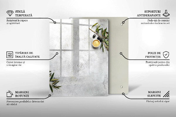 Cubre encimera Aceitunas sobre hormigón