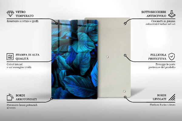 Cubre encimera Hojas de vegetación de la selva.