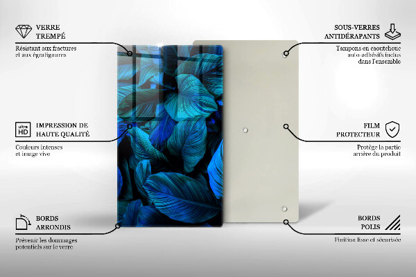 Cubre encimera Hojas de vegetación de la selva.