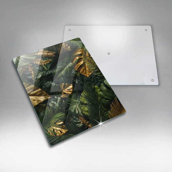 Cubre encimera Hojas de monstera dorada