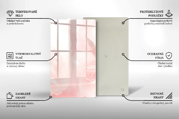 Cubre encimera Fondo de rosas pastel