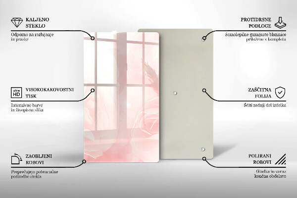 Cubre encimera Fondo de rosas pastel