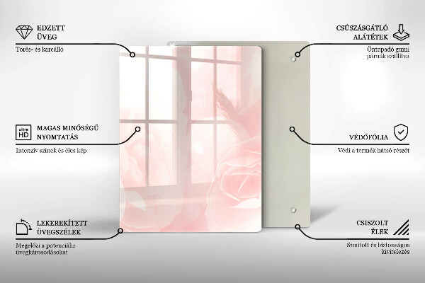 Cubre encimera Fondo de rosas pastel