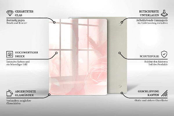 Cubre encimera Fondo de rosas pastel