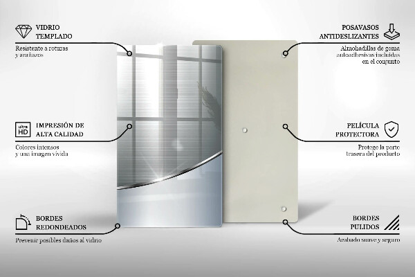 Cubre encimera Patrón de abstracción de metal