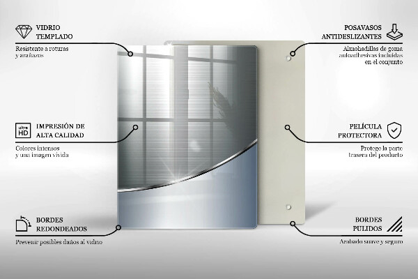 Cubre encimera Patrón de abstracción de metal
