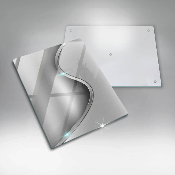 Cubre encimera Metal plateado abstracto