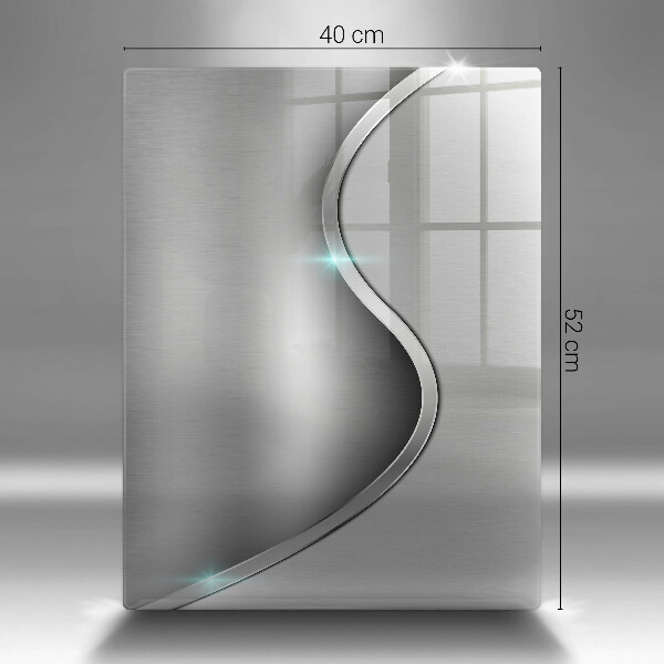 Cubre encimera Metal plateado abstracto