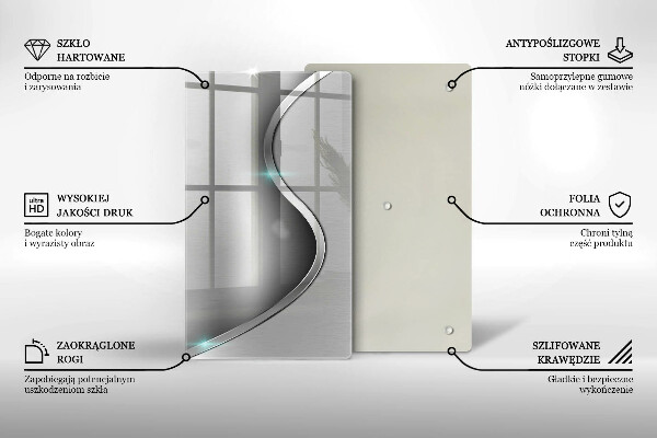 Cubre encimera Metal plateado abstracto