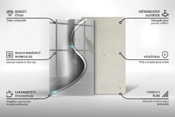 Cubre encimera Metal plateado abstracto