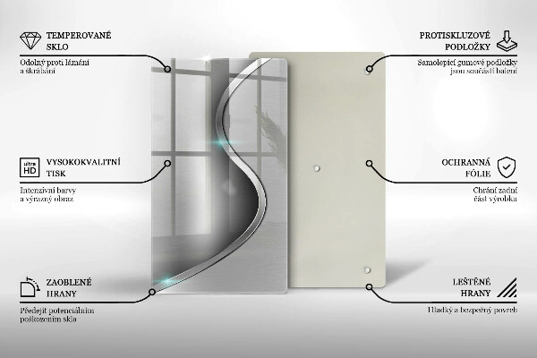 Cubre encimera Metal plateado abstracto