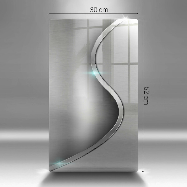 Cubre encimera Metal plateado abstracto