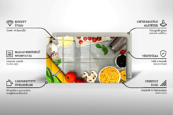 Cubre vitrocerámica comida de cocina