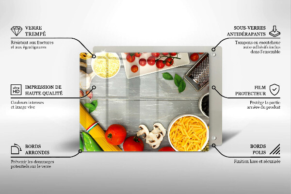 Cubre vitrocerámica comida de cocina